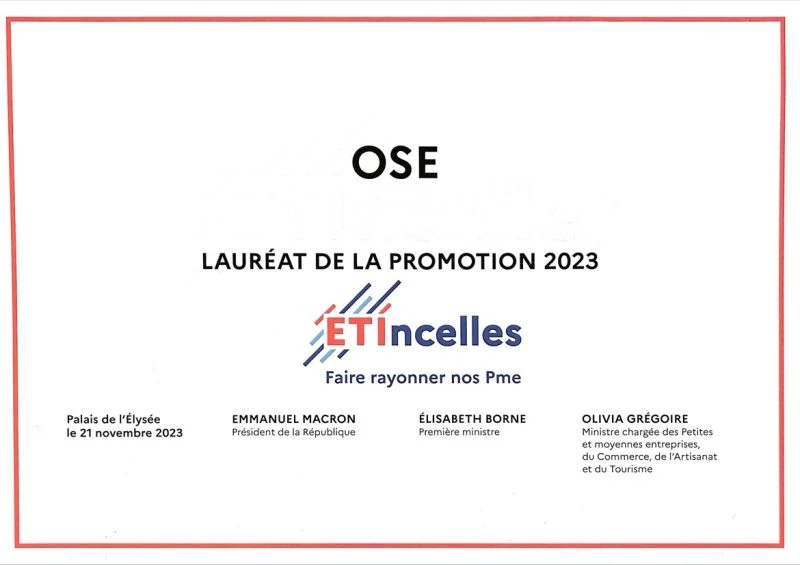 ETIncelles - OSE lauréat de la promotion 2023