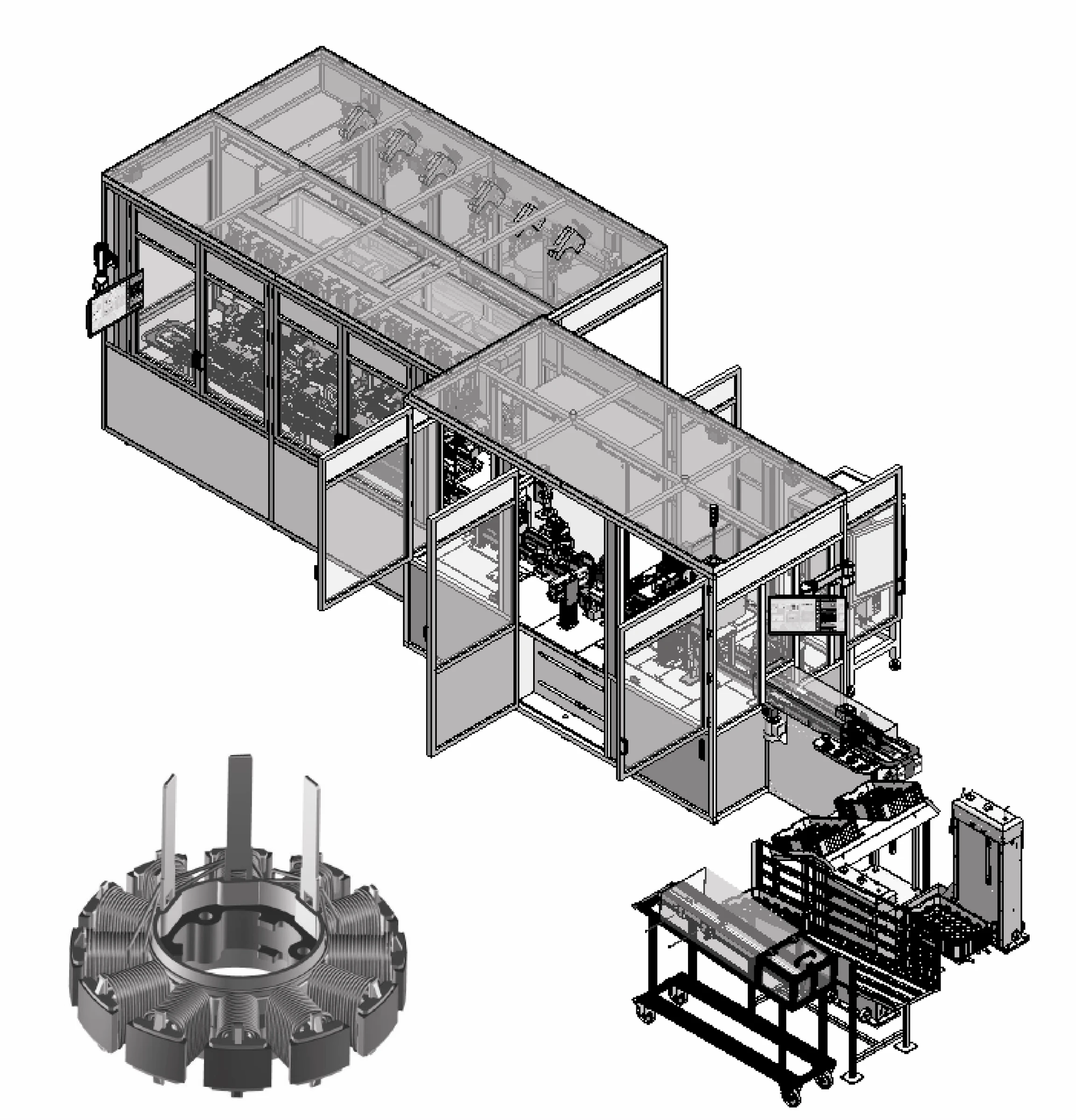Stator winding & welding line