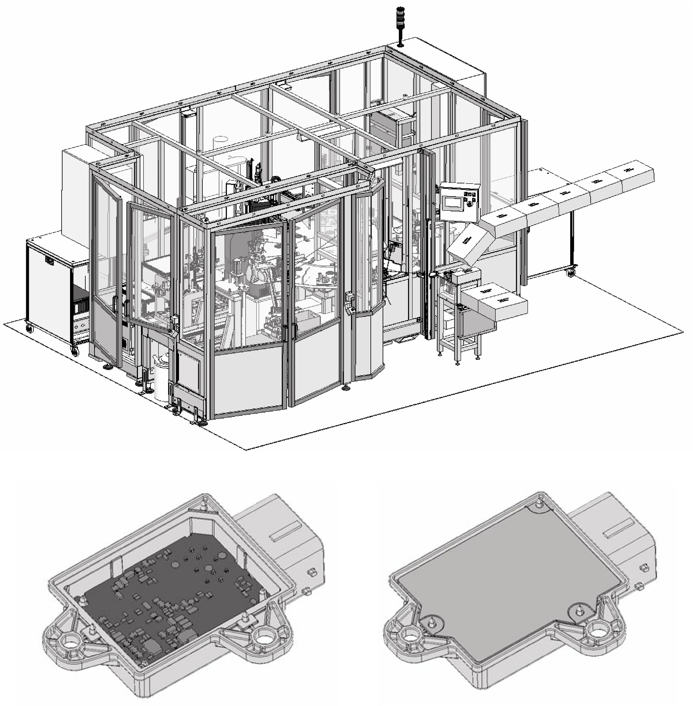 Electronic box & pressfit assembly machine
